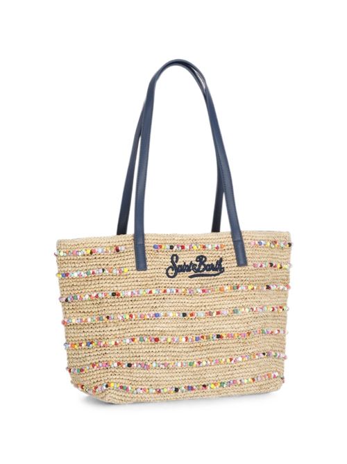 Borsa donna MC2 Saint Barth Raffia City Mid naturale con perline multicolor MC2 SAINT BARTH | RAFFIA city mid00357L